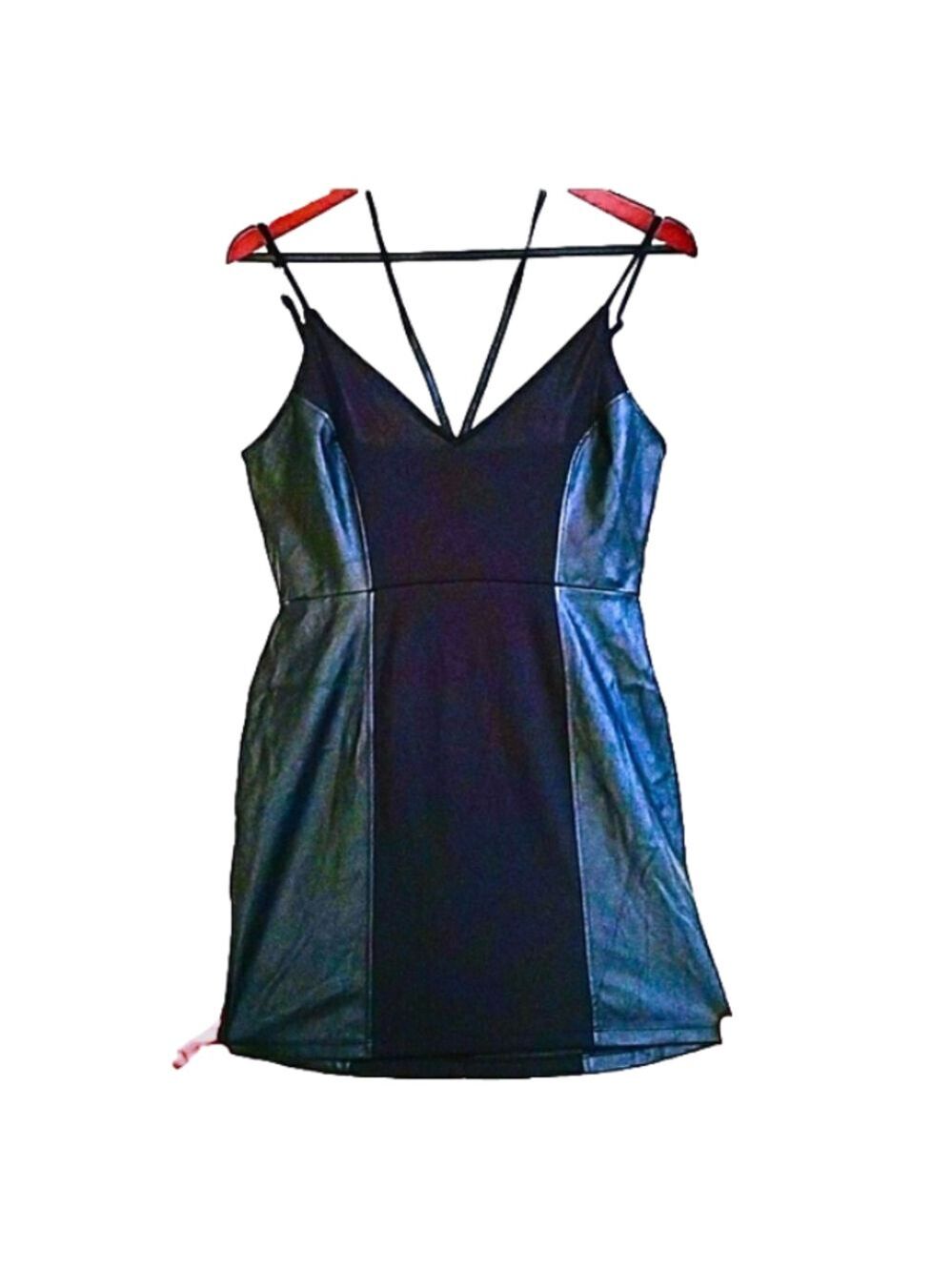 Nasty Gal Black Sexy Faux Leather Mini Dress - Picture 2 of 5
